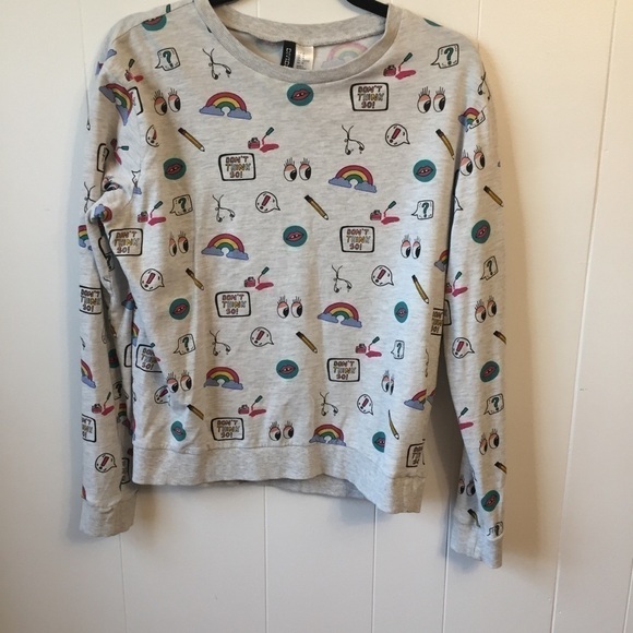 Divided “Don’t Think So” Sweatshirt from H&M Lightweight - Picture 1 of 8
